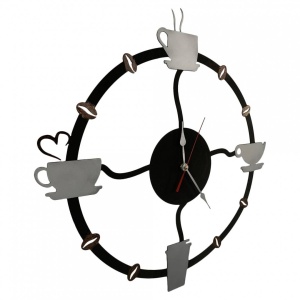 Ceas de perete metalic Krodesign Coffee Time, diametru 50 cm - Img 3