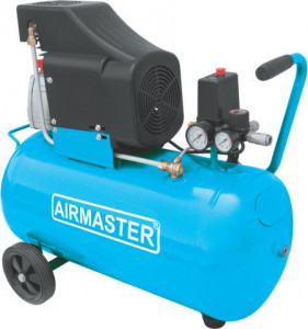 Compresor de aer cu piston Airmaster AIR2SHU850-AIR-70S, 50 L, 8 bar, 206 L/min, 2 CP, monofazat + Kit 5 accesorii