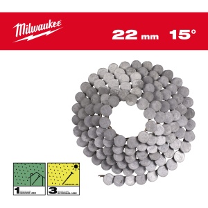 Cuie cu cap rotund 15°, RH 3.05x22mm/RS/HDG, 2880buc, 4932499320 Milwaukee