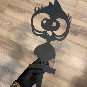 Decoratiune gradina / ghiveci Krodesign Chick KRO-1131, metal, inaltime 60 cm - Img 2