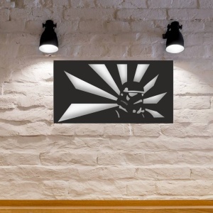 Decoratiune metalica de perete Krodesign KRO-1150 Storm Trooper, lungime 60 cm, negru, grosime 1.5 mm - Img 2