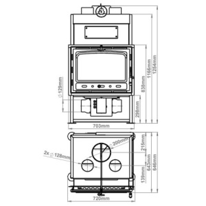Focar cu aer cald, Prity CF E, 1,2 kg/h, 654 x 643 x 1254 - Img 2