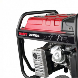 Generator de curent monofazat HECHT GG 6500, motor benzina, 4 timpi, 389 CC, 5 kW, max 5.5 kW, cu roti si maner - Img 2