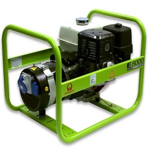 Generator E8000 RENTAL, Echipat cu panou cu protectie diferentiala [DPP] +Kit Trasp,Monofazic, 230V, 50Hz, Motor Honda Stage V, Pornire manuala/Benzina, PA652SH1006, Pramac