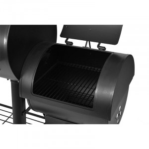 Grătar cu cărbune Hecht Sentinel Max cu afumător, 2 camere, termometru, 104x40 cm + 48x40 cm - Img 6