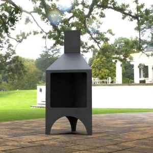 Incalzitor pentru terasa/gradina, Pyramid Stove KRO-1080, Otel, Negru, 1200x500x500 mm, grosime 3 mm - Img 2