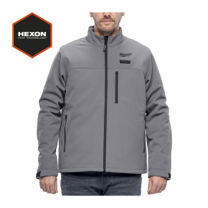 Jacheta incalzita HEXON, gri, M12 HJGR6-0, marimea S, 4932493825 Milwaukee