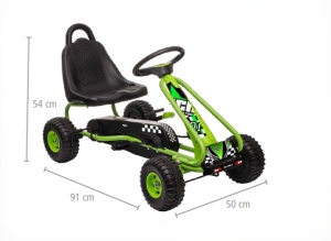 Kart cu pedale pentru copii HECHT59792GREEN, Mercedes Benz, varsta copii 3-7 ani, verde