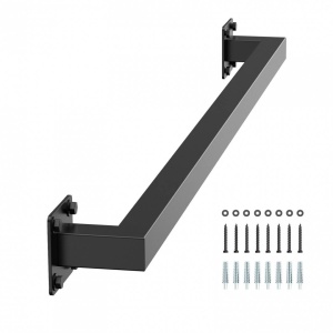 Mana curenta pentru scari, otel, Vivatechnix Negru Mat, lungime 1215 mm, Teava patrata 30x30 mm, Negru