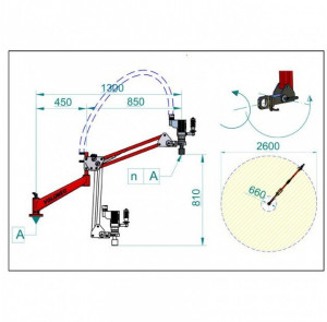 Masina de filetat electrica cu brat dublu articulat JOYTAP JT2150 - Img 4