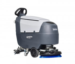 Masina de spalat-aspirat pardoseli, impinsa, profesionala, Nilfisk SCRUBBER SC401 43 B, 140 rpm, 720 mm