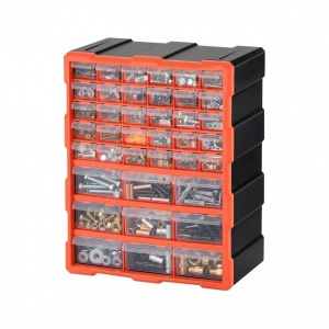 Organizator accesorii cu 39 sertare, Plastic, 38x16x47 cm - Img 2