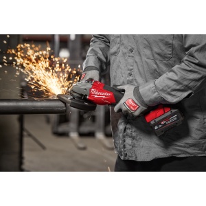 Polizor unghiular Milwaukee M18 FHSAG125XPDB2-0X, 125 MM, cu frânare și comutator tip clapetă, 1 x cutie HD, cod 4933493417 - Img 2