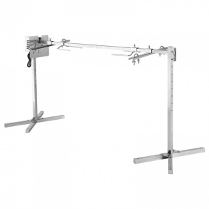 Rotisor electric pentru gratar Inox, max 60 kg, lungime de lucru 132 cm, putere 38 W, Inaltime reglabila 8 niveluri, 3 rpm - Img 4