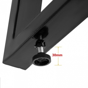 Set 2 picioare pentru mese Vivatechnix T, Otel, Inaltime reglabila 0-30 mm, dimensiune 45.7 x 40.6 cm - Img 4