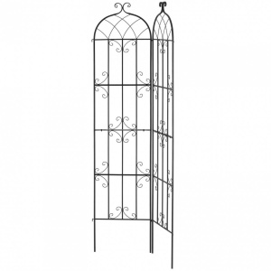 Set 2 suporturi pentru plante agatatoare, 51 x 180 cm, Otel, Diametru teava 10 mm