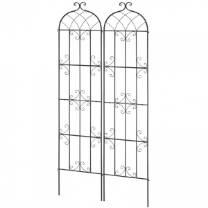 Set 2 suporturi pentru plante agatatoare, 51 x 180 cm, Otel, Diametru teava 10 mm - Img 3