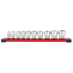 Set de chei tubulare 3/8" scurte, sistem imperial, 10buc, 4932492508 Milwaukee