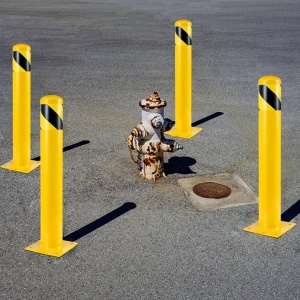Stalp de siguranta, delimitare, avertizare, Vivatechnix Otel, Galben / Negru, Inaltime 122 cm - Img 3
