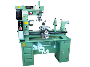 Strung combinat cu freză Evolution 800 de Damatomacchine, cu distanta intre centre de 800 mm si masina de frezat. Este dotată cu două motoare de 750 W monofazate care antrenează strungul şi freza - Img 2