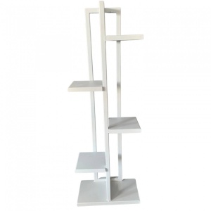 Suport pentru flori Vivatechnix VMD-1062, Alb, 40x20x118 cm, 6 polite - Img 2
