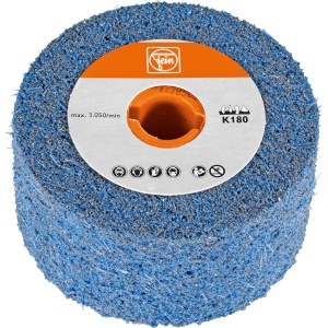 Tambur elastic de şlefuire, satinare, K180, D100x50, albastru, 63721055010, Fein