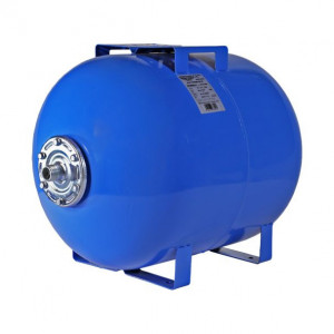 Vas de expansiune orizontal Wassertechnik WTH80HBLUE, apa rece, volum 80 l, presiune max.10 bari, cu suport - Img 3