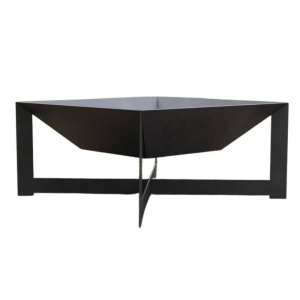 Vatra pentru terasa/gradina, Square Fire Pit KRO-1077, Otel, Negru, 600x600x300 mm, grosime 3 mm - Img 5
