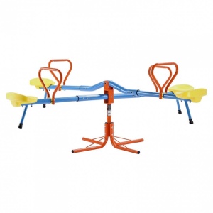 Balansoar pentru copii, 4 locuri, Otel, Rotatie 360 grade, Capacitate max. 180 kg, 1900 x 1900 x 660 mm - Img 2