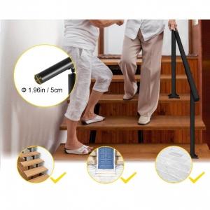 Balustrada aluminiu, max 5 trepte Vivatechnix Negru Mat, Inaltime 91 cm, lungime 152.8 cm, pozitii reglabile - Img 5