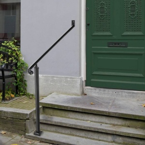 Balustrada fier forjat, 2-3 trepte Vivatechnix Negru Mat, Inaltime 159.6 cm, lungime 76.5 cm, pozitii reglabile - Img 5
