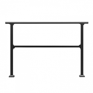 Balustrada otel, 4-5 trepte Vivatechnix, Dimensiune 1380 x 84 x 920 mm, Unghi reglabil 0° - 40°, Negru - Img 4