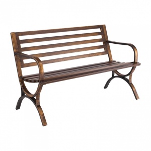 Banca cu cadru metalic otel, Bronz antic, Lungime 127 cm, max 227 kg, 2-3 persoane - Img 2