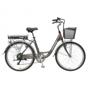 Bicicleta electrica Hecht prime shadow cu sasiu din aluminiu schimbator shimano acumulator 36 v - Img 2