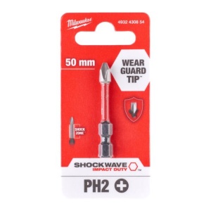 Bit de impact, Shockwave Impact Duty™, PH2x50mm prindere 1/4" , MILWAUKEE® - Img 2