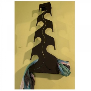 Cuier metalic Krodesign Black Hanger, lungime 50cm, negru - Img 6