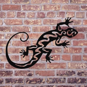 Decoratiune perete Krodesign Lizard, Lungime 60 cm, Negru - Img 7