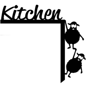 Decoratiune semn Kitchen Krodesign KRO-1099, dimensiune 30x30 cm, negru - Img 3