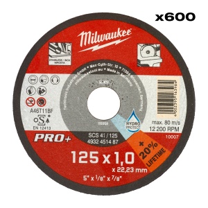 Disc PRO+. SCS 41 / 125 - 600 buc, Milwaukee