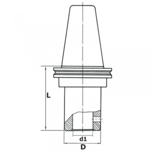 Dorn pentru frezare tip WELDON DIN 69871/A, 4/06A40, Fervi - Img 2