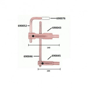 Electrod profilat pentru sudura in puncte Telwin 690076, diametru 12 mm