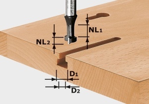 Freză pentru caneluri în T HW S8 D10,5/NL13, Festool