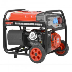 Generator de curent trifazat HECHT GG 10000, motor benzina, 4 timpi, 459 CC, 7.5 kW, max 8.5 kW, cu roti si maner - Img 6