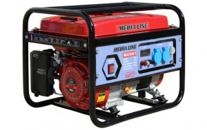 Generator monofazat Media Line MLG 2500, 7 CP, 15 l, 2.2 kVA