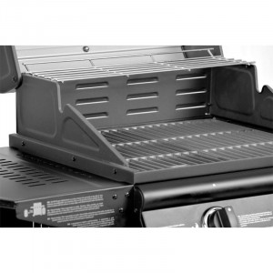 Gratar pe gaz pentru gradina HECHT Fire 2, 2 arzatoare reglabile, Termometru integrat pe capac, Grătar din fontă - Img 8