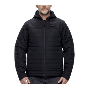 Jacheta Puffer incalzita HEXON, neagra, M12 HPJBL3-0, marimea 2XL, 4932493841 Milwaukee