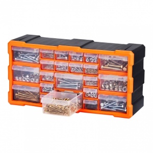 Organizator accesorii cu 22 sertare, Plastic, 49.5x16x25.5 cm - Img 2