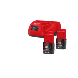 Pachet M12 NRG-302 cu 2 acumulatori M12 B3 si incarcator C12 C, Milwaukee , cod 4933451902
