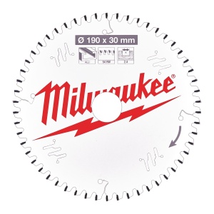 Panza de circular, Ø190mm X Ø30mm, Z54, Aluminiu, 4932471303 Milwaukee