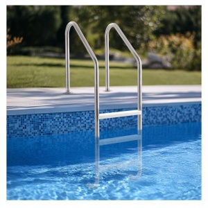 Scara pentru piscine, Inox, 3 trepte, balustrade dubla, max 120 kg, dimensiune 655 x 600 x 1580 mm - Img 4